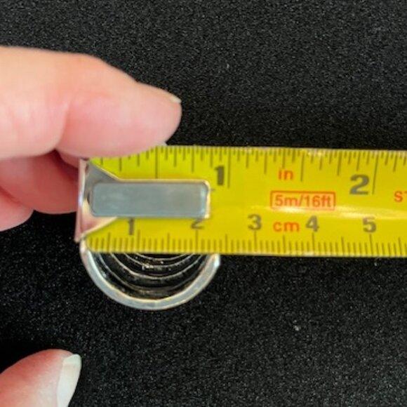 VINTAGE | 5 band 925 Silver Ring Turquoise Enamel - Picture 6 of 9